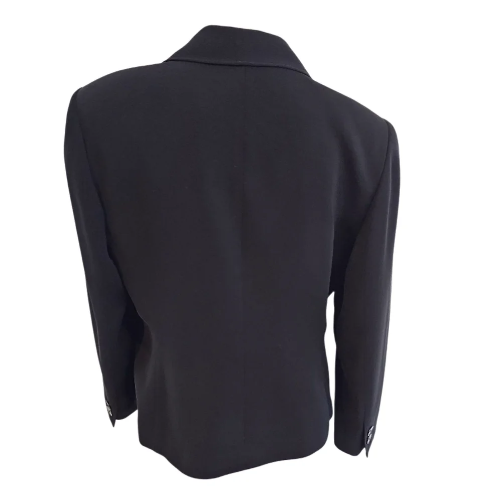 Kasper Size 12P Black Blazer Classic Tailored Suit Jacket Blazer